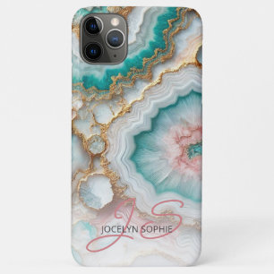 Dunkles Teal Blau Blush Rosa Gold Marmor Kunst Mus Case-Mate iPhone Hülle