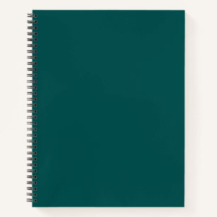 Dunkles Teal Einheitsfarbe Notizbuch