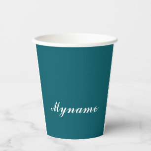 Dunkles Teal-Trendy-Modern-Minimalistisches-Chic-N Pappbecher