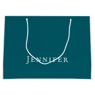 Dunkles Teal-Trendy-modernes minimalistisches Dein Große Geschenktüte