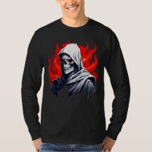 Dunkles Totengräber-Schädel T-Shirt – Gothic Horro