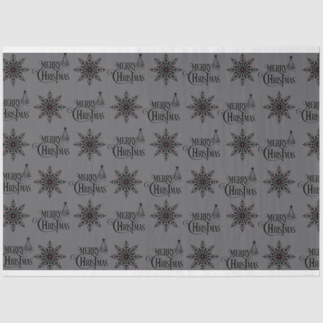 Dunkles und gotisches Weihnachtszettel Seidenpapier (Vorderseite)