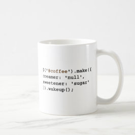 Dunkles und süßes Javascript Kaffeetasse