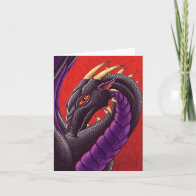 Dunkles Valentinsgruß notecard Feiertagskarte (Vorderseite)