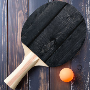 Dunkles verbranntes Holz Tischtennis Schläger