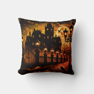 Dunkles Vintage Halloween Kissen