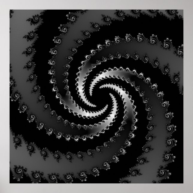 Dunkles Vortex-Fraktal Poster (Vorne)
