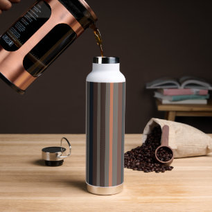 Dunkles Waldstreifen-Design Trinkflasche