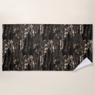 Dunkles Wasser Mondlicht Funkelreflexion schwarz Strandtuch