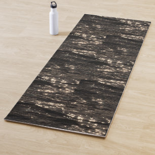 Dunkles Wasser schwarz und gold Yogamatte