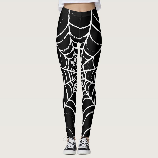 Dunkles Web Leggings (Vorderseite)