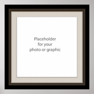 Dunkles Zierrahmen-Overlay Poster