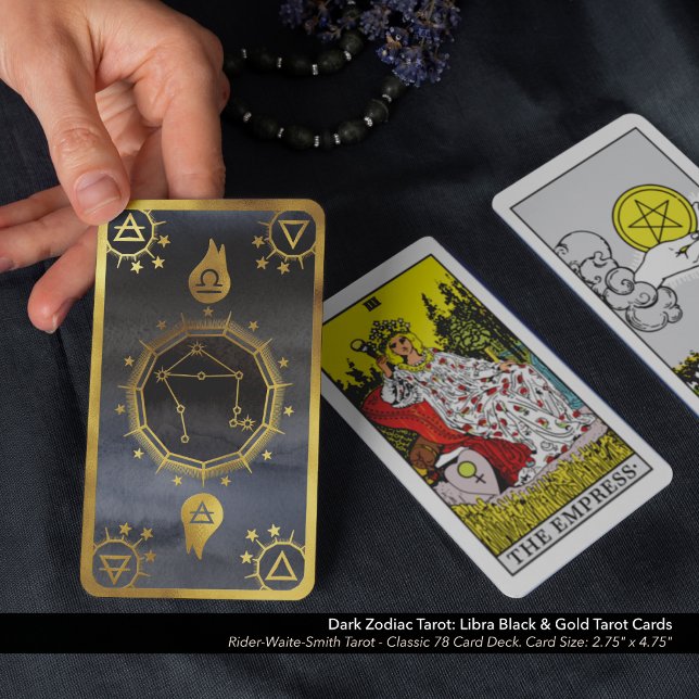 Dunkles Zodiac-Tarot: LIbra Black & Gold Spielkarten (Dark Zodiac and Alchemy Tarot: Created for Libra Black & Gold Tarot Cards)