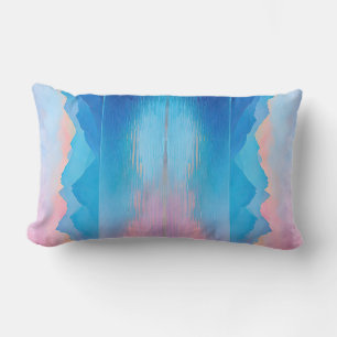 "Dunlach" Weite rosa und blaue Landschaft Seascape Lendenkissen