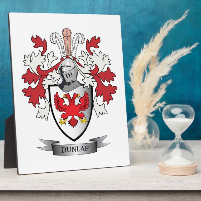 Dunlap-Familienwappen-Wappen Fotoplatte (Seite)