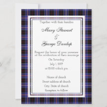 Dunlap Scottish Wedding Einladung