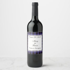 Dunlap Scottish Wedding Wine Label Weinetikett