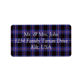 Dunlap Tartan Label Adressaufkleber