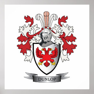 Dunlop Family Crest Coat of Arms Poster