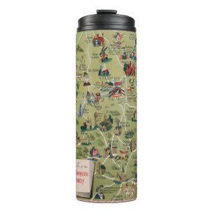 Dunlop Karte von Shakespeare-Land, England Thermosbecher