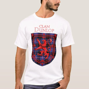Dunlop Tartan Scottish Kariert Lion Rampant T-Shirt