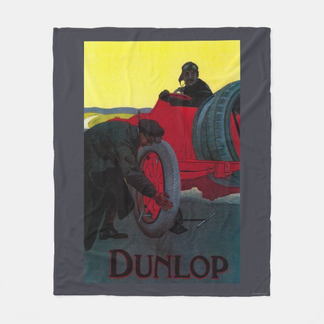 Dunlop Vintages PosterEurope Fleecedecke (Vorderseite)