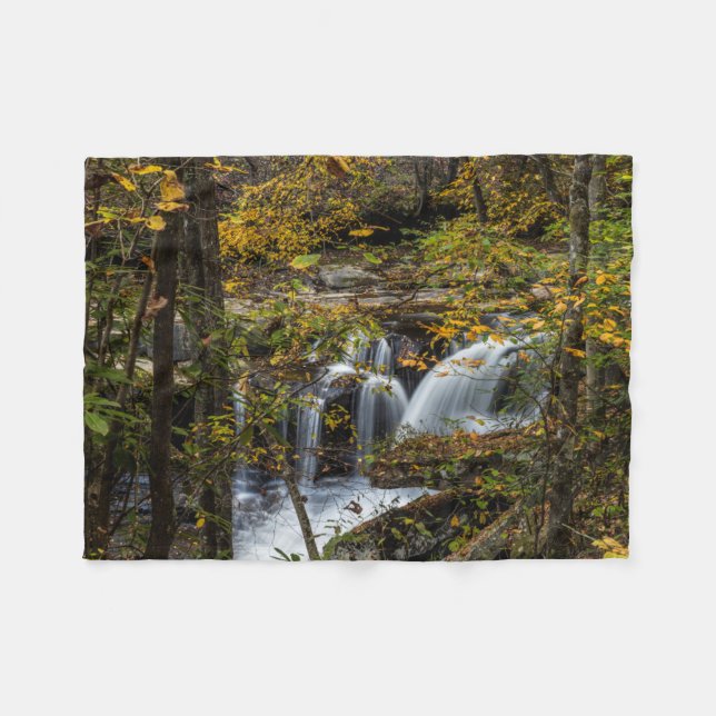 Dunloup Creek Falls | West Virginia Fleecedecke (Vorderseite (Horizontal))