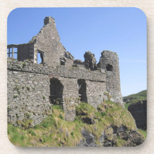 Dunluce Castle bei Bushmills und Portrush, 3 Getränkeuntersetzer