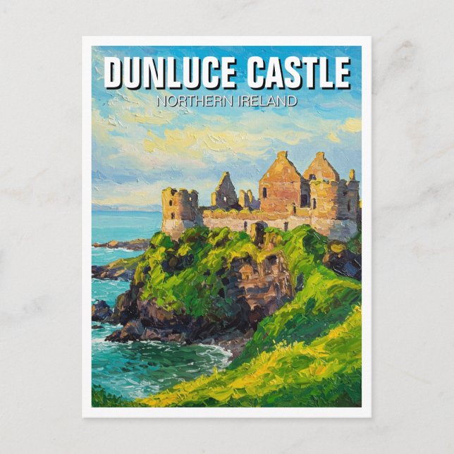 Dunluce Castle Nordirland Travel Postkarte (Vorderseite)