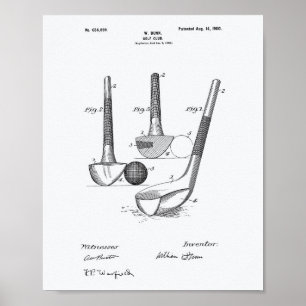 Dunn Golf Club 1900 Patentkunst - Weißbuch Poster