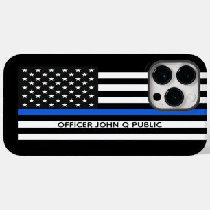 Dünnblaue Linie Amerikanische Flagge mit Namen Case-Mate iPhone Hülle