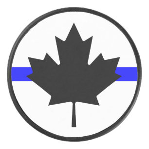 Dünnblaue Linie - Kanada-Version Eishockey Puck