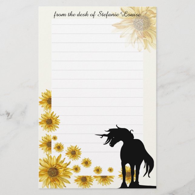 Dünndarmböden mit Linien (daisy) Briefpapier (Vorderseite)