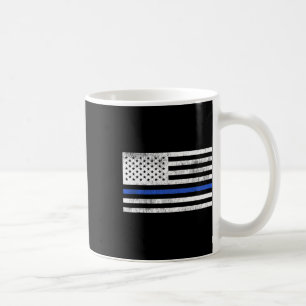 Dünne blaue Linie Amerikanische Flagge Verteidige Kaffeetasse