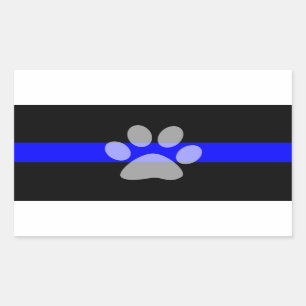 Dünne blaue Linie Aufkleber (Set von 4) - K9