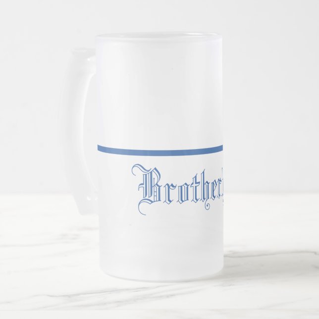 Dünne blaue Linie-Bruderschaft-Mattierte Tasse (Vorderseite Links)