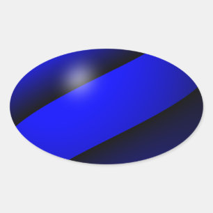 Dünne blaue Linie Eins-a-Kind Ovaler Aufkleber