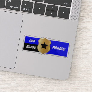 Dünne blaue Linie, Gott segne die Polizei Aufkleber