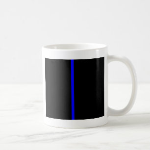 Dünne blaue Linie Kaffeetasse