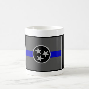 DÜNNE BLAUE LINIE KAFFEETASSE