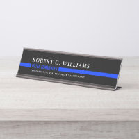 Dünne blaue Linie minimale personalisierte Polizei