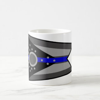 DÜNNE BLAUE LINIE OHIO-STAATS-FLAGGEN-KAFFEE-TASSE KAFFEETASSE