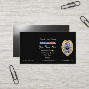Dünne blaue Linie Polizei-Abzeichen und Licht-Bar Visitenkarte