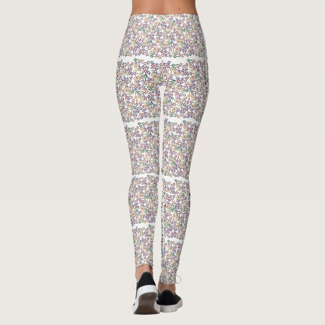 Dünne blaue Linie - Tausende farbige Handschellen Leggings (Rückseite)