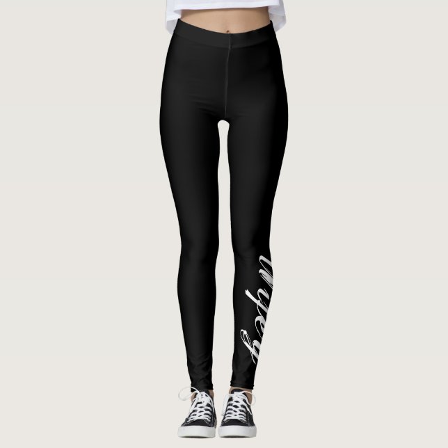 Dünne blaue Linie Wifey Leggings (Vorderseite)