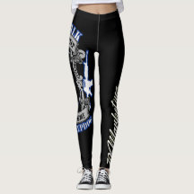 Dünne blaue Linie Workout-Leggingspolizei des