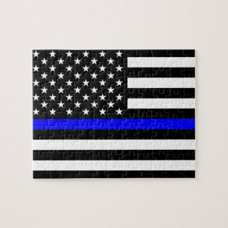 Dünne Blue Line-amerikanische Flagge