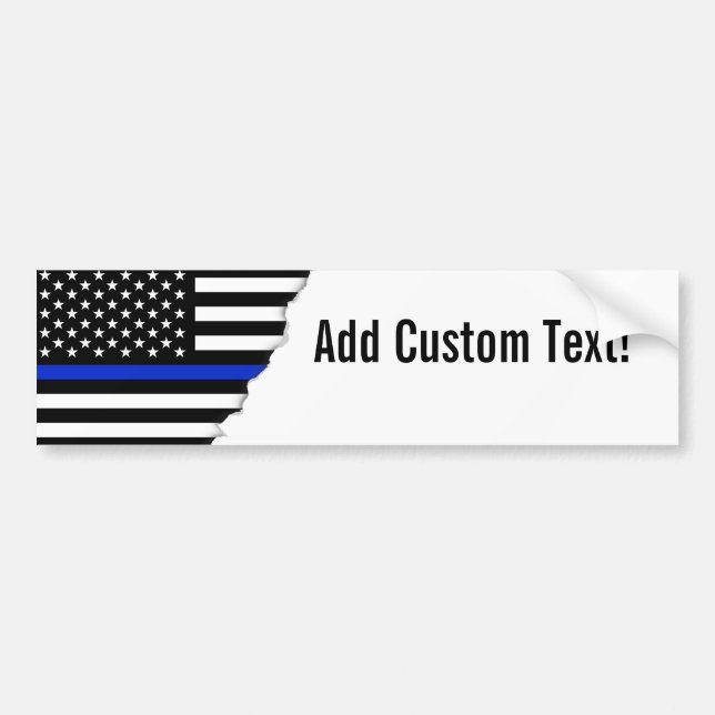 Dünne Blue Line-amerikanische Flagge Autoaufkleber (Vorne)