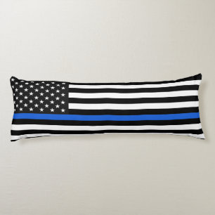Dünne Blue Line-amerikanische Flagge Seitenschläferkissen