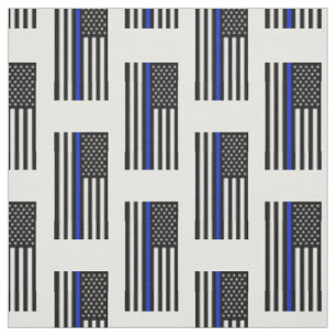 Dünne Blue Line-amerikanische Flagge Stoff